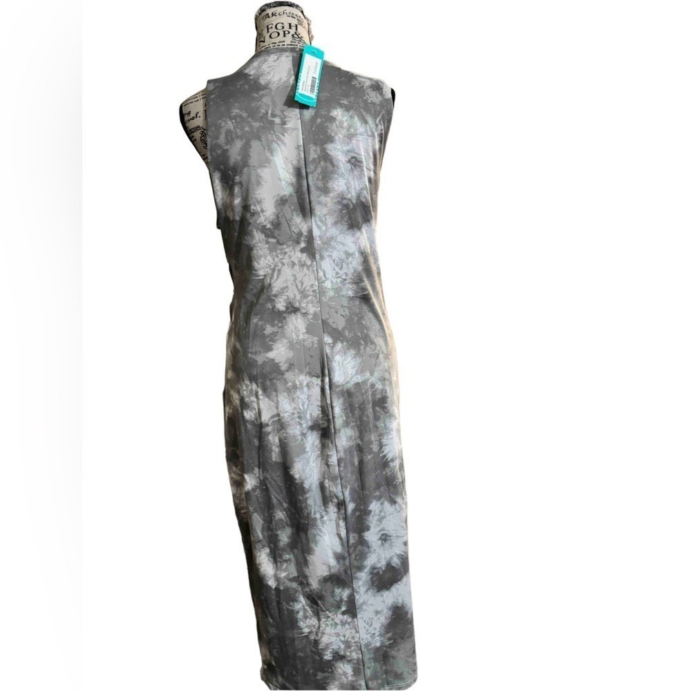 NWT Nine Britton | Stitch Fix Ruched Silver/Grey Halter Midi Dress
